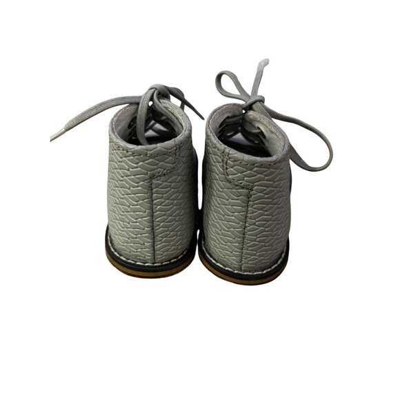 Vintage Style Josmo Baby First Walker Boots In Gray Textured Leather Size 4 Used - Picture 5 of 13